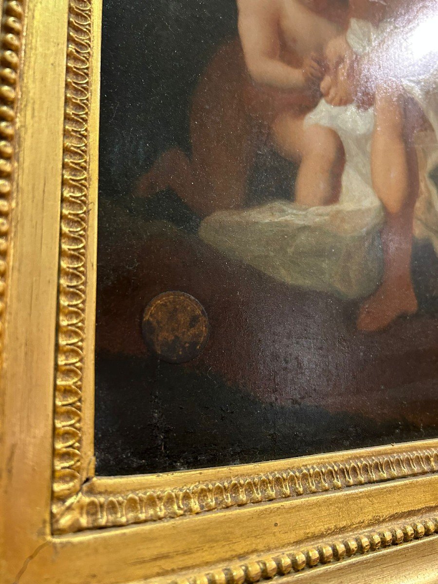 Toilet Of Venus, Interesting Oil On Panel, French Romantic Period-photo-2