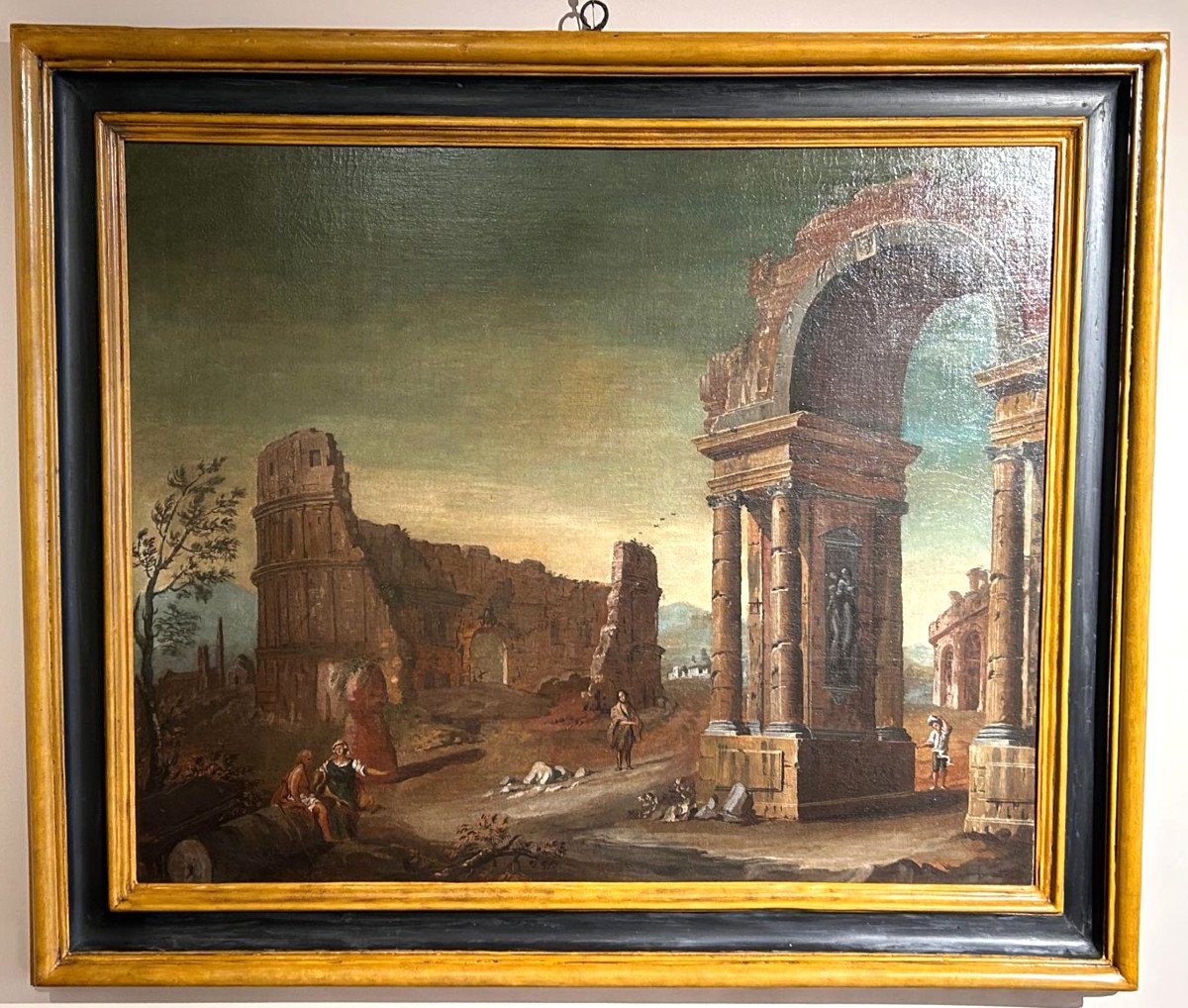 Paysage Avec Ruines Classiques Attribuées Au Scénographe Italien Gaetano Ottani (1720 - 1801)