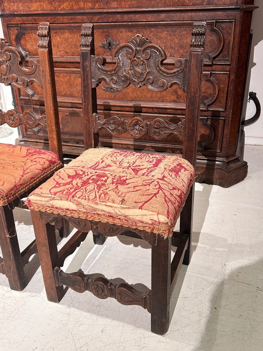 Rare 17th Century Carved Children's Chairs-photo-3