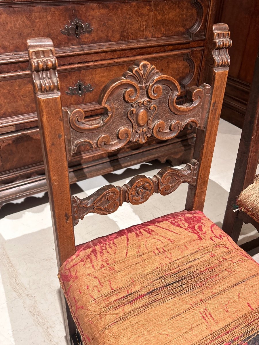 Rare 17th Century Carved Children's Chairs-photo-1