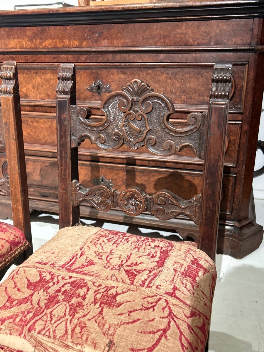 Rare 17th Century Carved Children's Chairs-photo-2