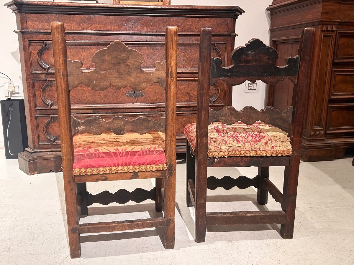 Rare 17th Century Carved Children's Chairs-photo-3