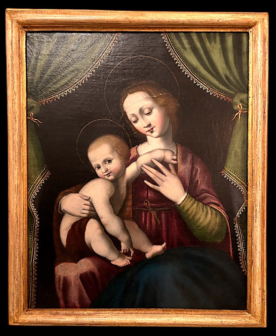 Vierge à l'Enfant, Peintre Toscan Du Milieu Du XVIe Siècle.