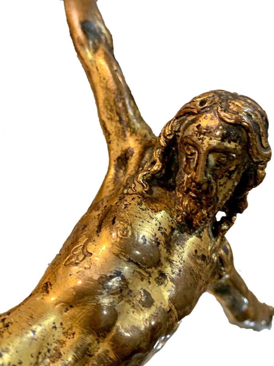 Christ In Gilt Bronze - Sphere By Pietro Tacca (carrara 1577 - Florence 1640)-photo-2