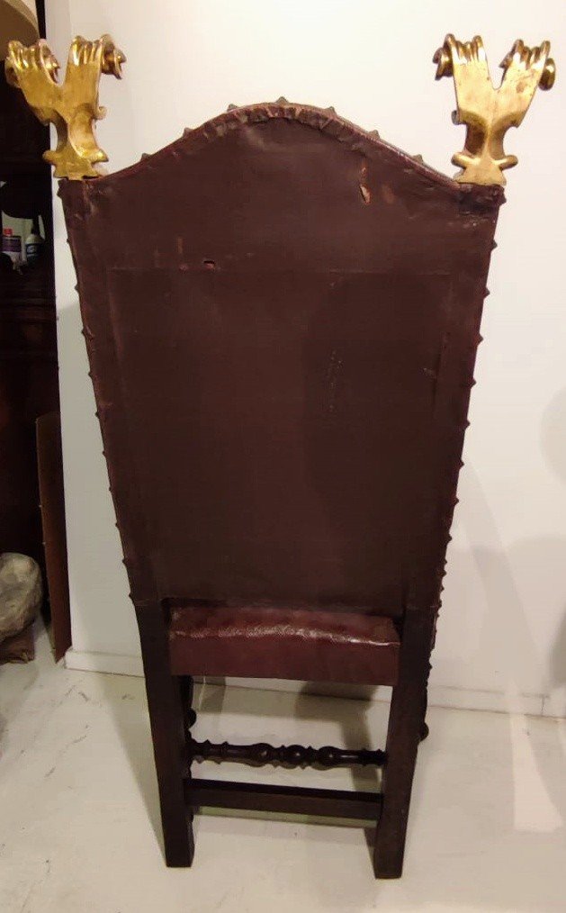 Pair Of Roman High Chairs From The Early 1600s.-photo-5