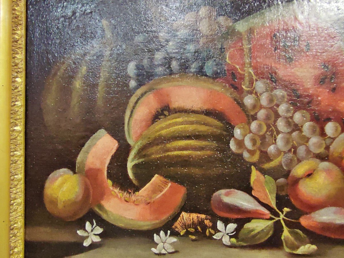 Still Lifes With Fruits, Roman Workshop From The First Half Of The 18th Century-photo-2