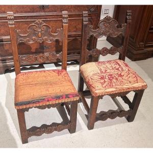 Rare 17th Century Carved Children's Chairs