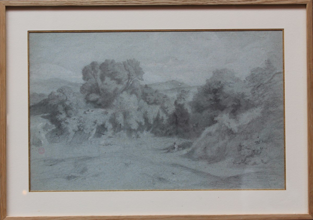 Jean Achille Benouville - Drawing - 19th Century - Landscape-photo-2