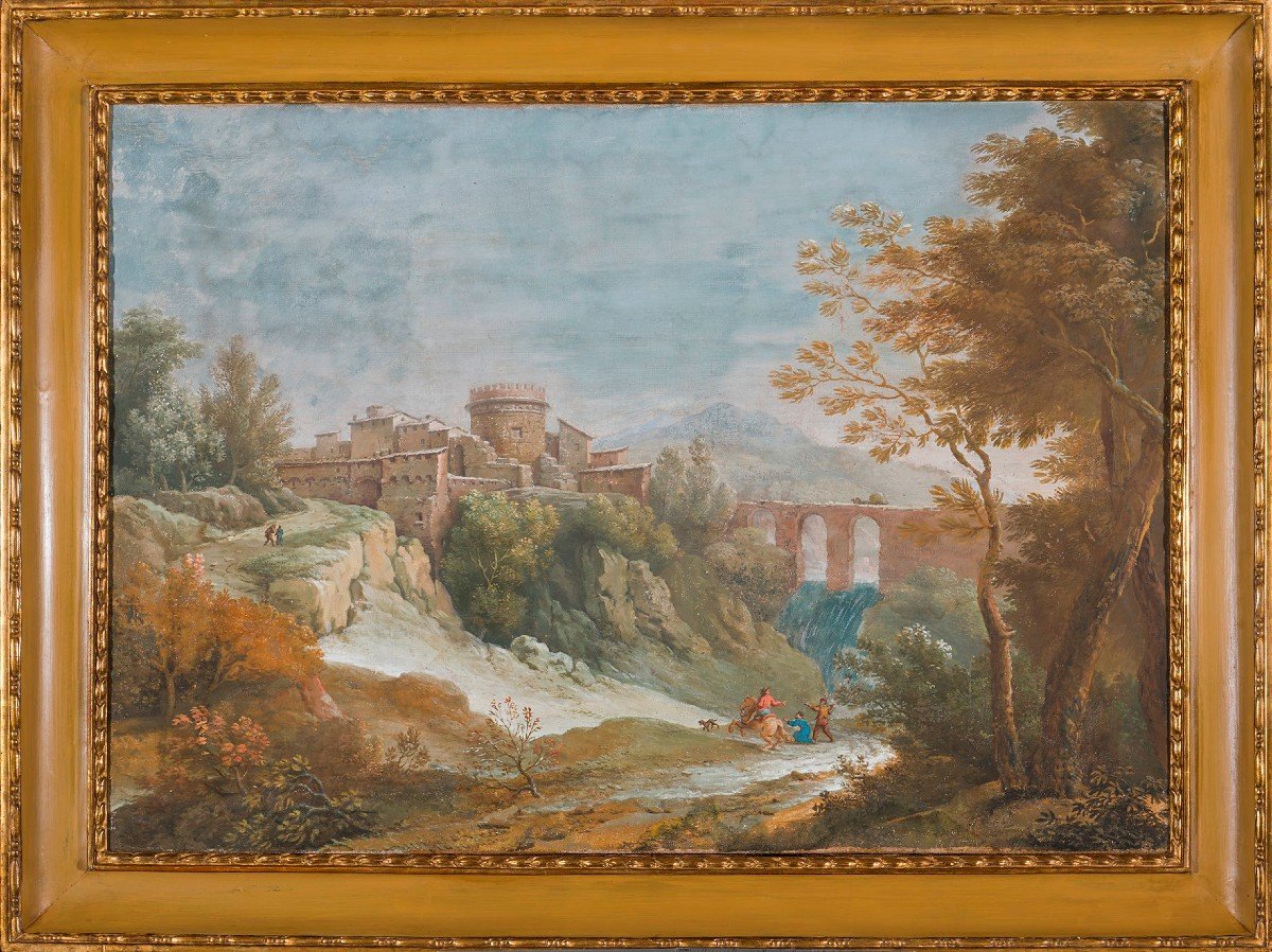 Giacomo Savini (1768 - 1842) - Landscape- Bologna - Early 19th Century-photo-2