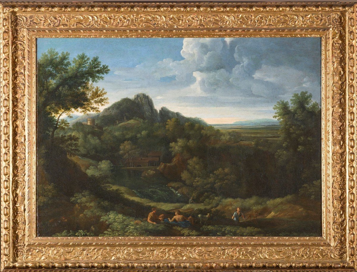 Gaspard Dughet Poussin - Paysage - XVIIe Siècle - Rome-photo-1