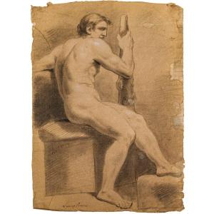 Drawing - Nude - Late 18th Century - Bolognese School - Pranzini - Gandolfi - Calvi - Signed