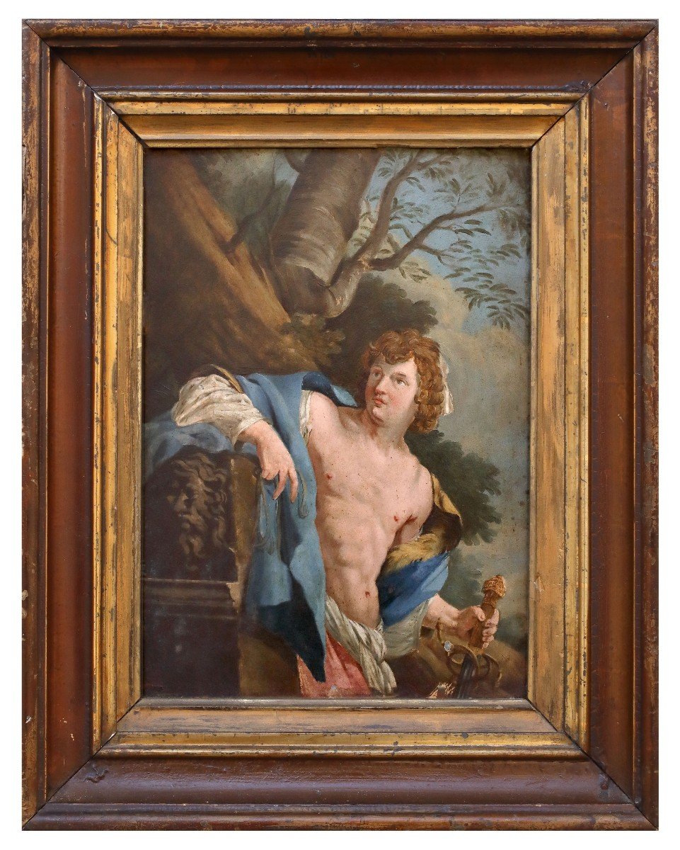 David At Rest, Painting , Flanders Or France XVIIIth Century 