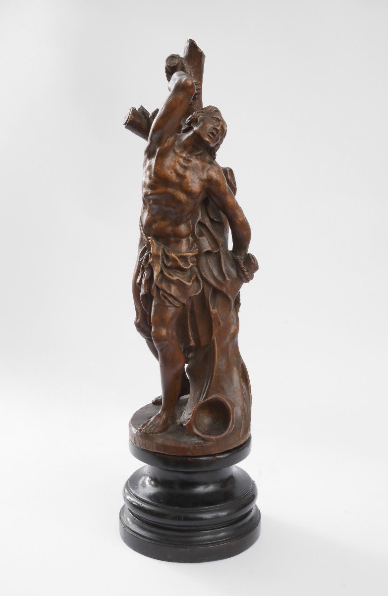 Saint Sebastian , Wood Sculpture, , Germany Or Tyrol XVIIIth Century