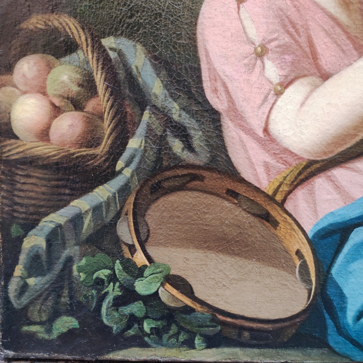 Allegory Of Music, Painting Oil On Canvas, Italy Late Eighteenth Century-photo-3