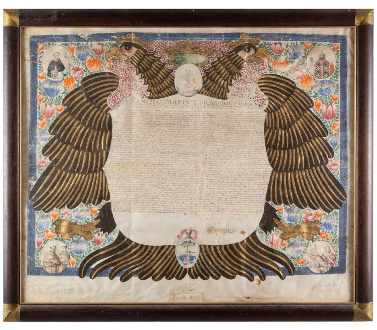 Parchment Degree Diploma Italy XVII Century