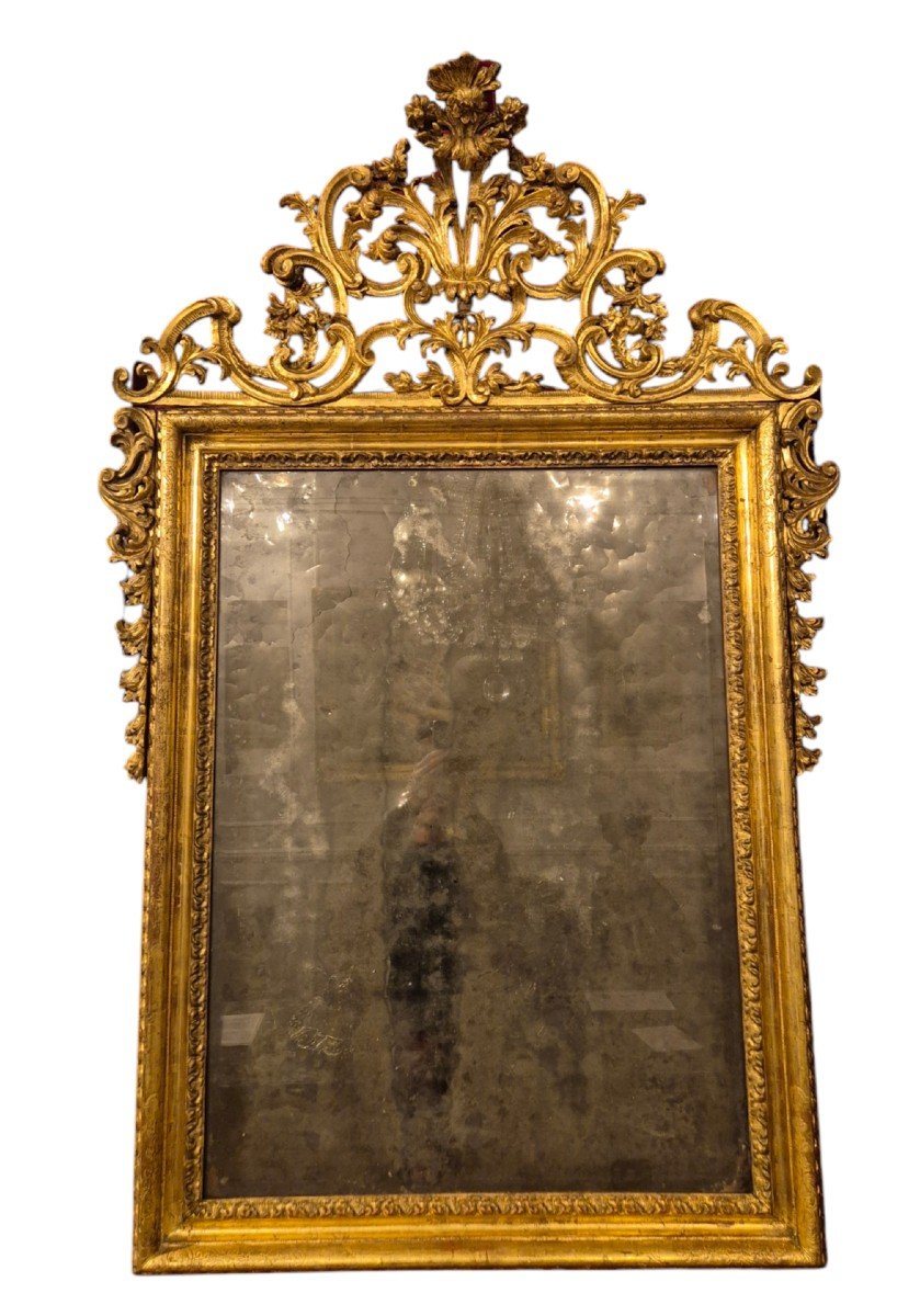 Rococo Mirror , Gilden Wood , Venice XVIIIth Century