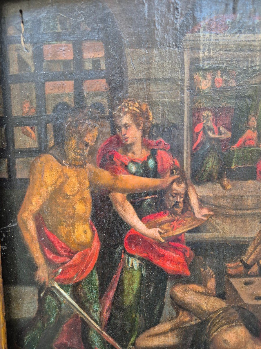 Salome With The Head Of The Baptist, Painting Florence XVIIème Siècle Renaissance -photo-4