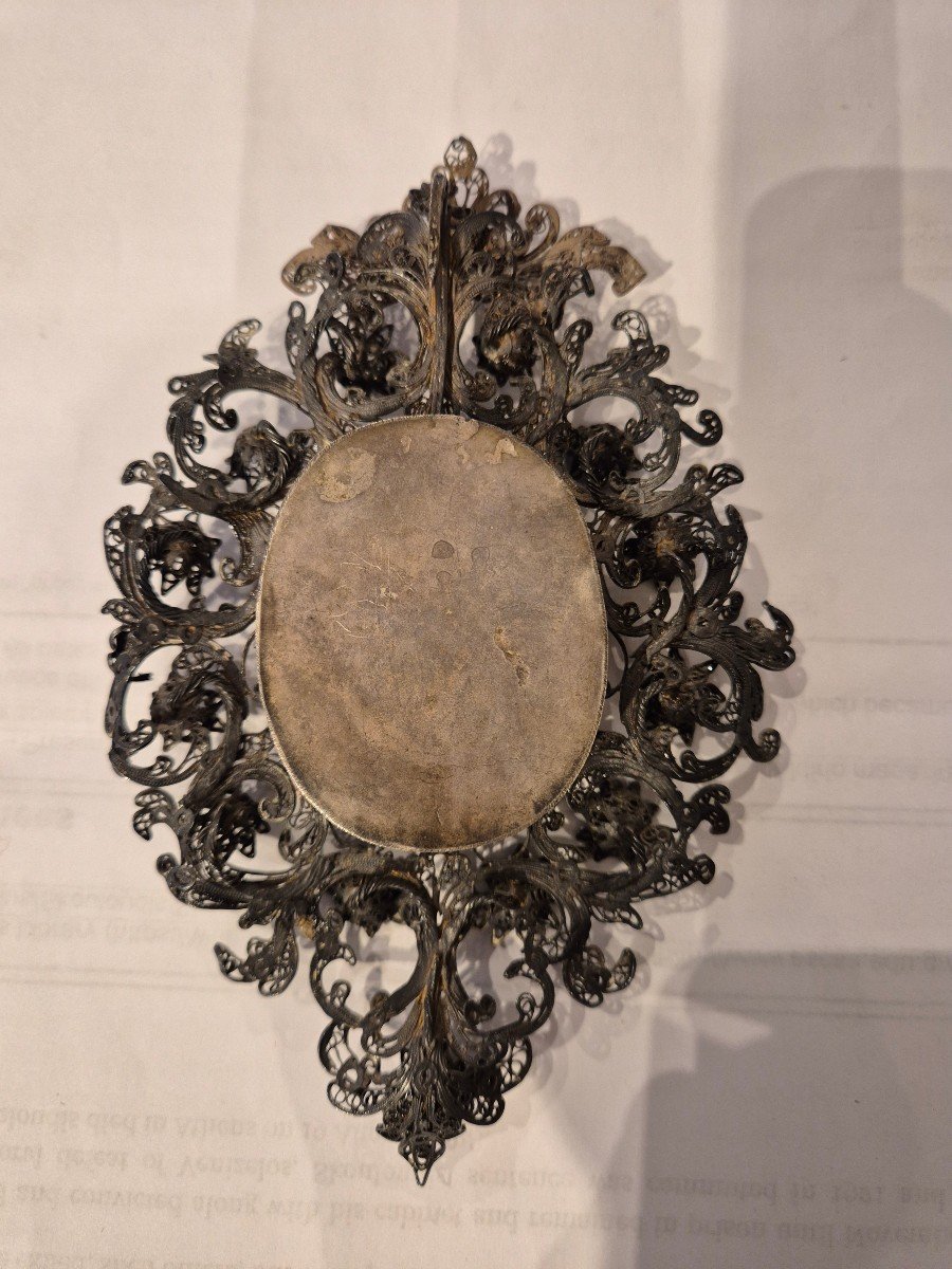 Silver Filigree Reliquary XVIII Century-photo-3