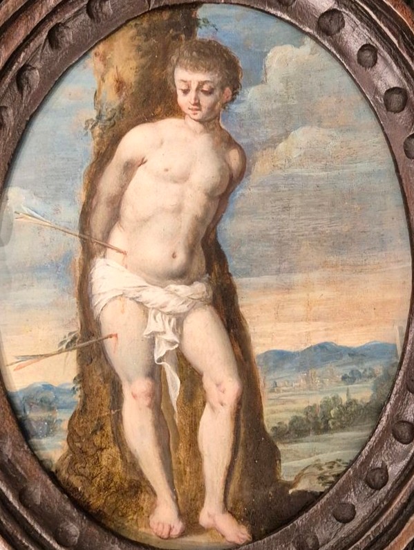 Saint Sebastian, Tableau, Italie (?) XVIIème Siècle -photo-2