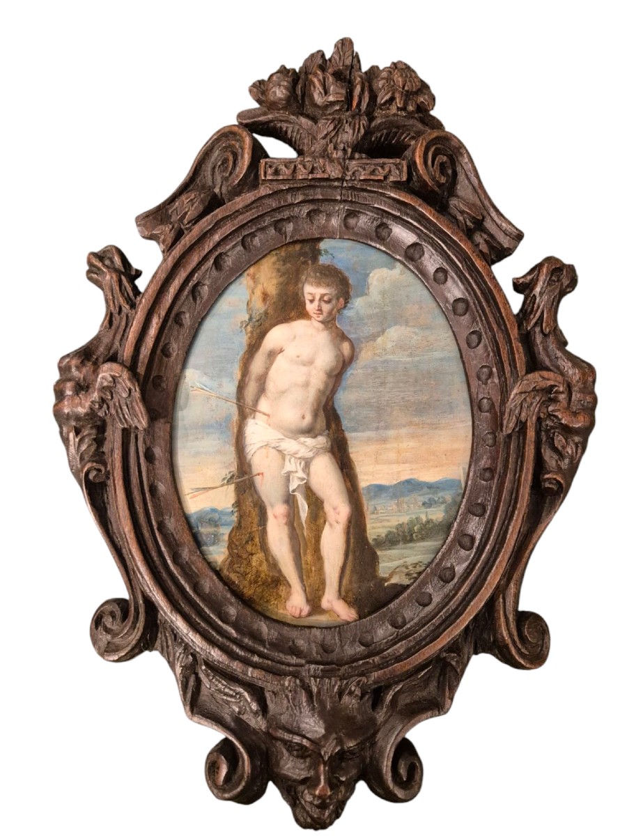 Saint Sebastian, Tableau, Italie (?) XVIIème Siècle 