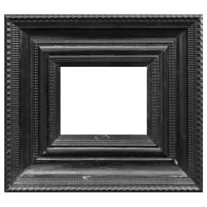 Black Frame , Painted Wood Italy Or Flanders XVIIIth Century 