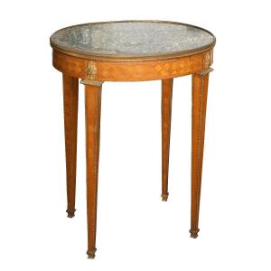 Louis XVI Style Table With Serpentine Top, Italy Or France XIXth Century Grandtour 