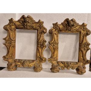 Pair Of Italian Carved And Giltwood Frames XVI-xvii Century Toscane Or Rome