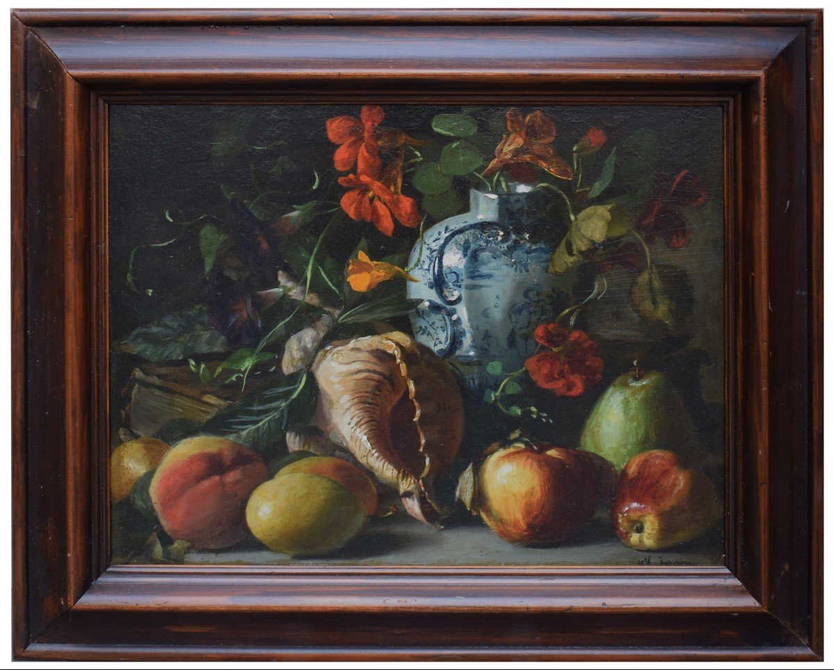 Nature Morte De Johan Laurentz Jensen 19ème Siècle