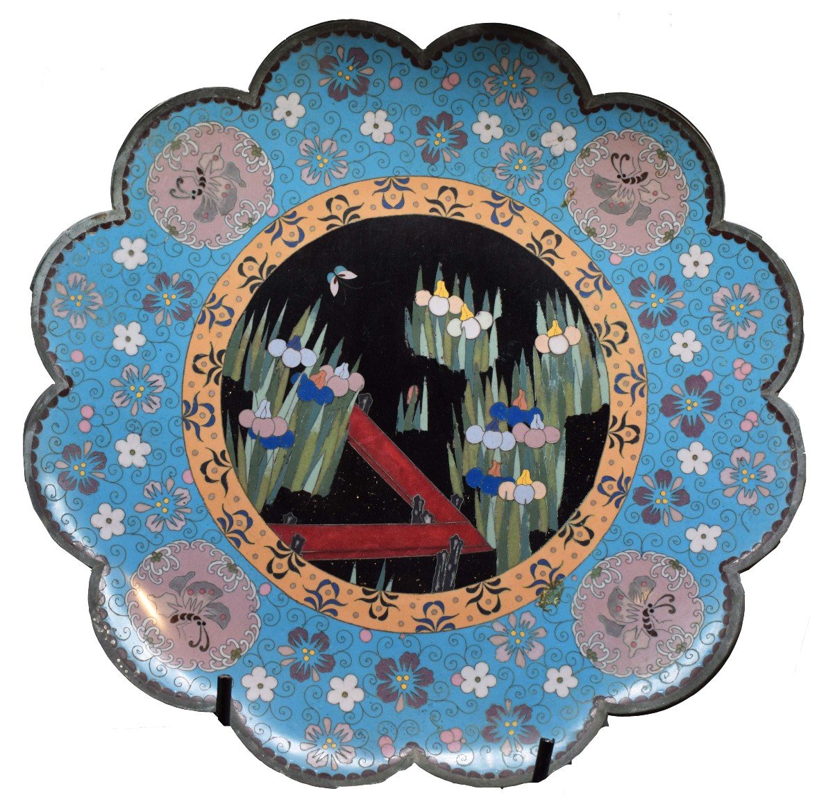 China, Late 19th Century, Plate Cloisonné Enamel