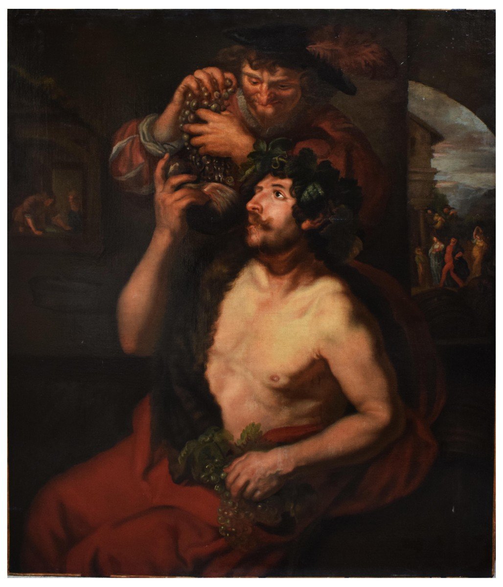 Workshop Of Joachim Von Sandrart Allegory Of The Month Of October In The Guise Of Bacchus