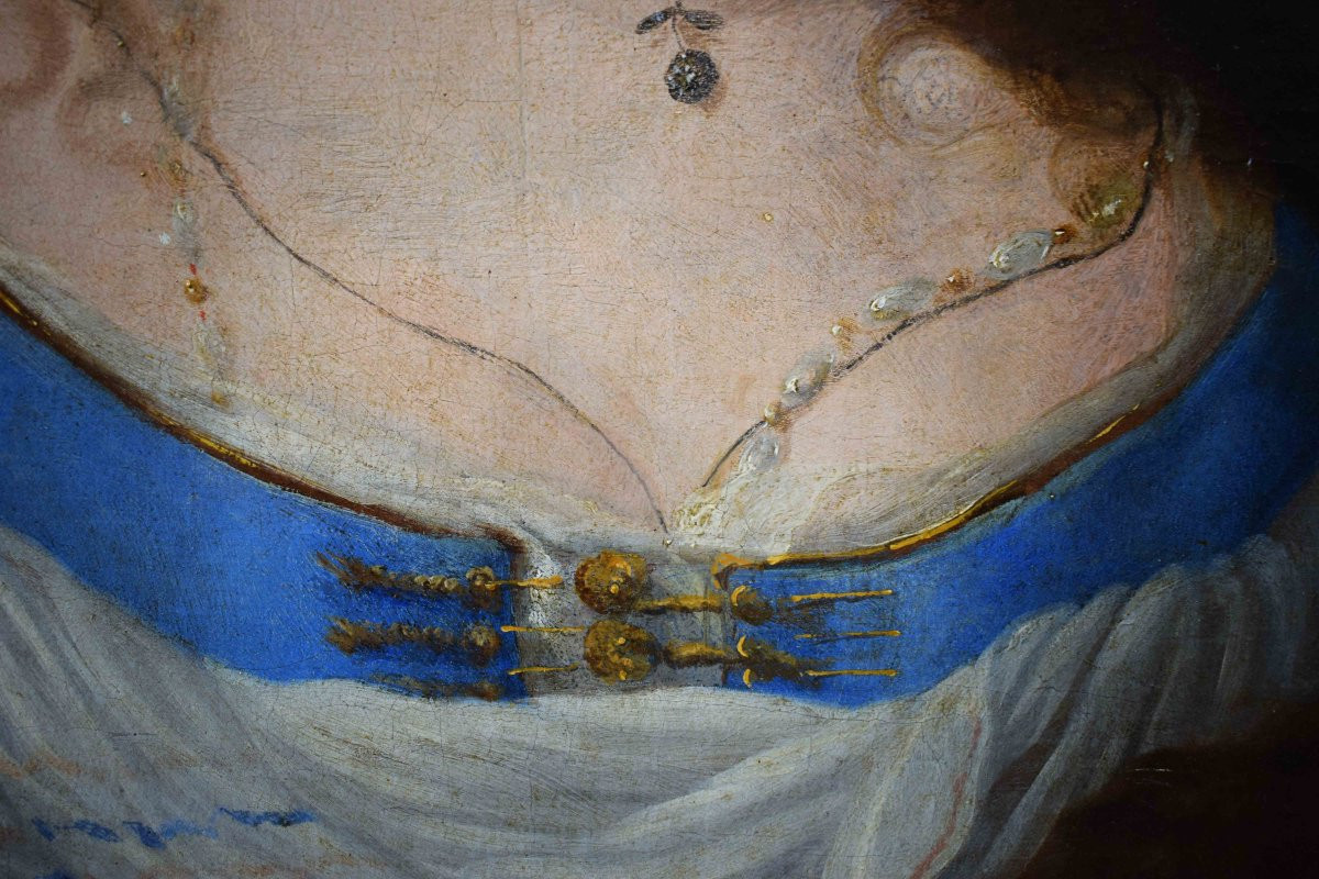 Lorenzo Greuter (Rome, 1620 – 1668) Portrait d'Une Dame En Robe Orientale Huile Sur Toile-photo-2