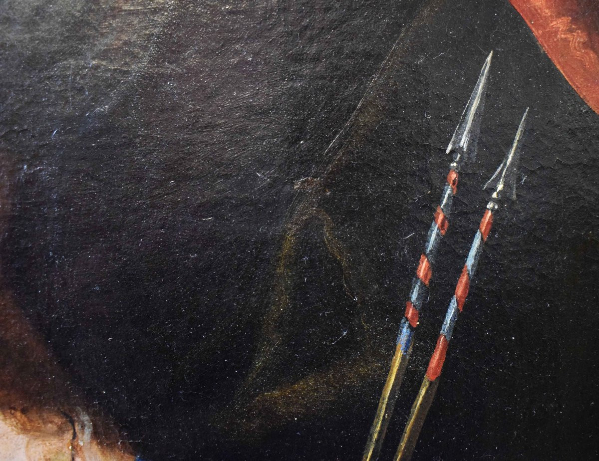 Lorenzo Greuter (Rome, 1620 – 1668) Portrait d'Une Dame En Robe Orientale Huile Sur Toile-photo-4