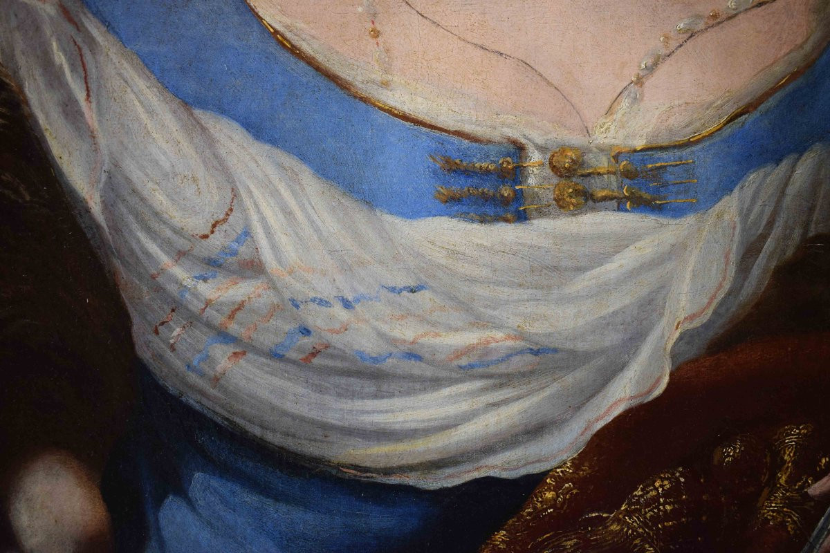 Lorenzo Greuter (Rome, 1620 – 1668) Portrait d'Une Dame En Robe Orientale Huile Sur Toile-photo-6