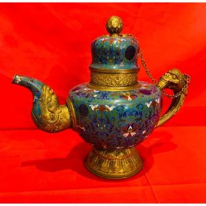 Cloisonne Teapot Of Chinese Origin, Early 19th Century, 