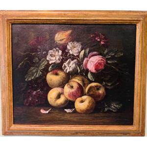 Painting Depicting Still Life From The Late 1600s Of Roman Origin