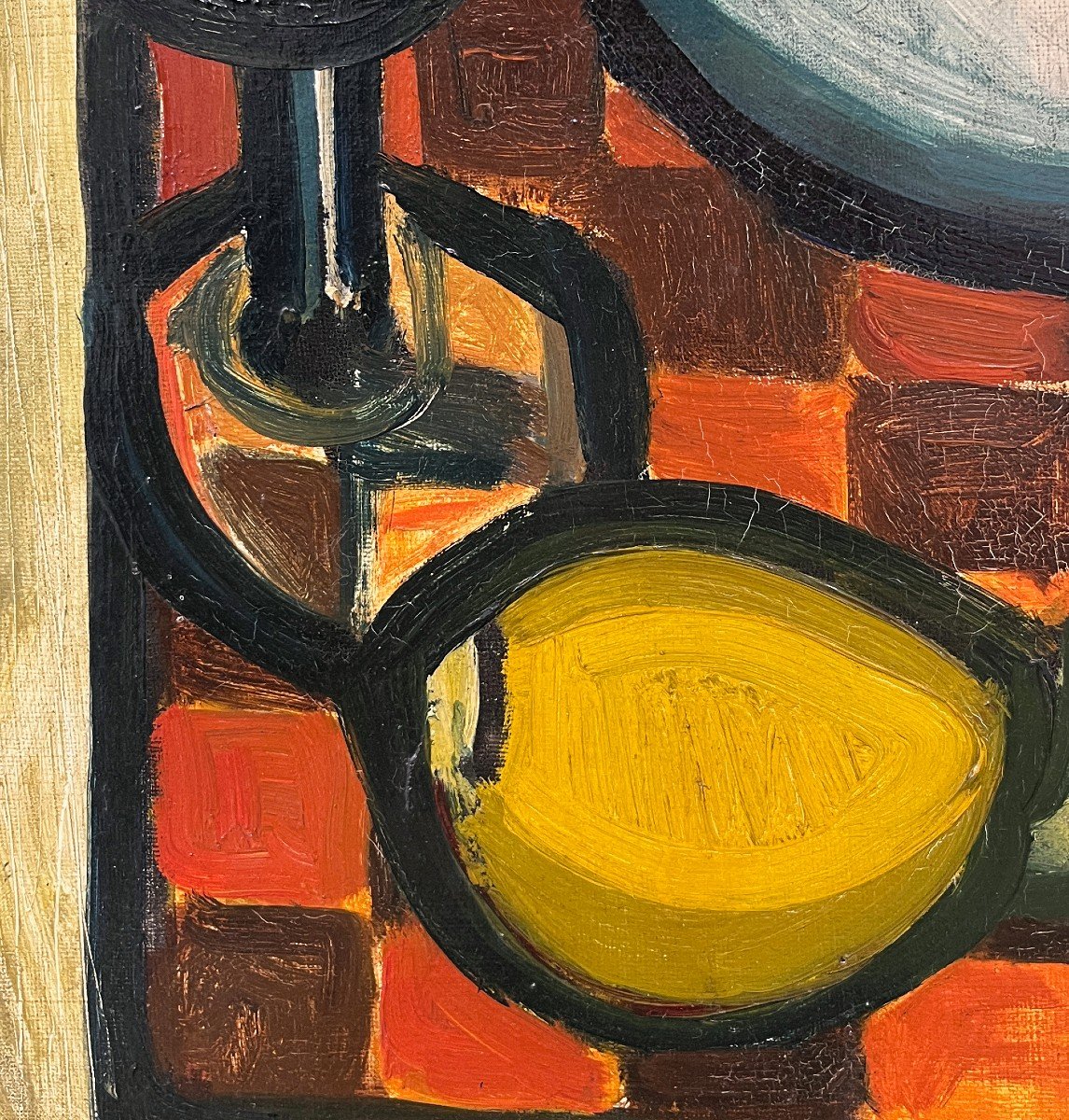 Christian Dagron (1924-2000) Nature Morte Avec Verre, Citronne Et Une Cafetière-photo-4