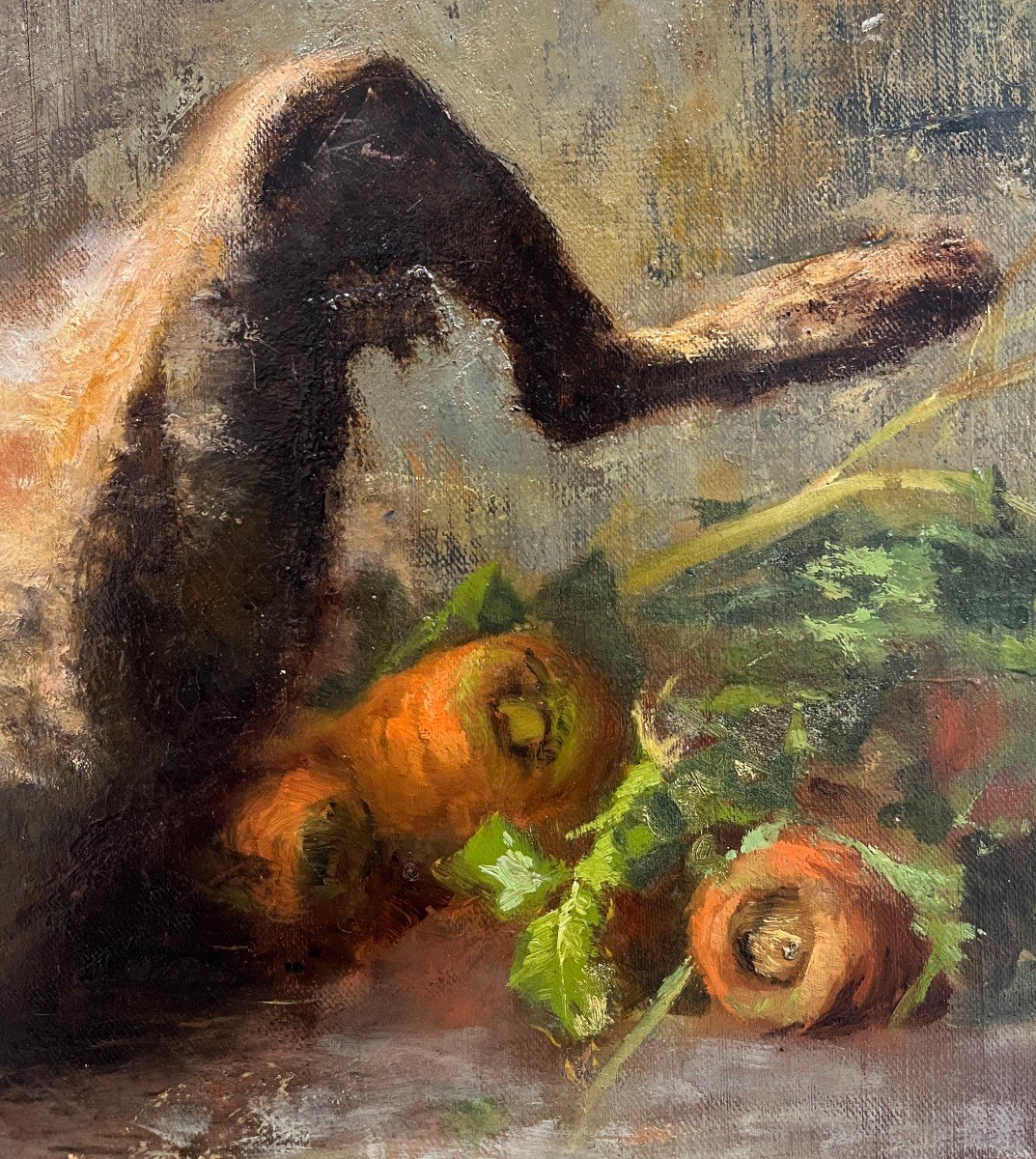 Carlo Paolo Agazzi (Milan, 1870-1922) Nature Morte Avec Lièvre-photo-3