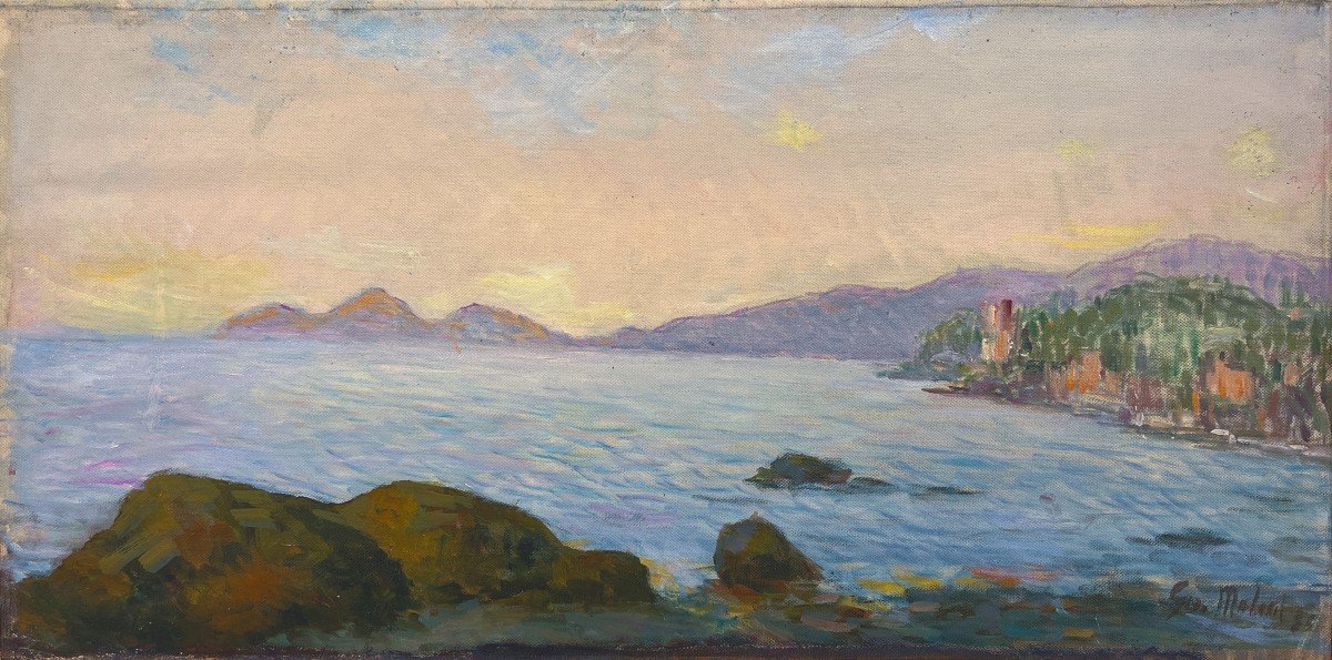 Giovanni Malesci (vicchio, Florence, 1884 – Milan, 1969) Sea Landscape-photo-3