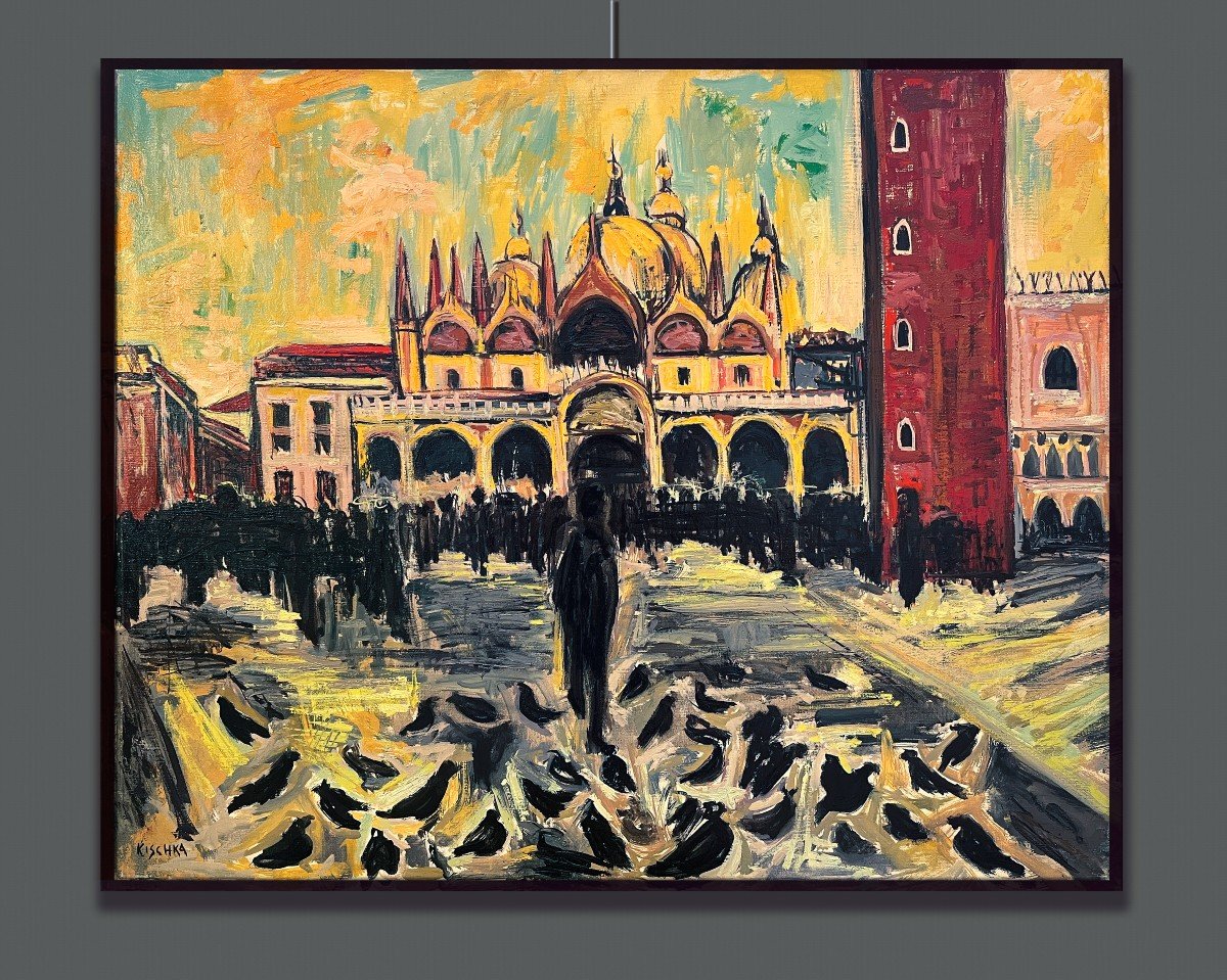 Isis Kischka (Paris, 1908 - Montmorency, France, 1973) Venezia, Piazza San Marco