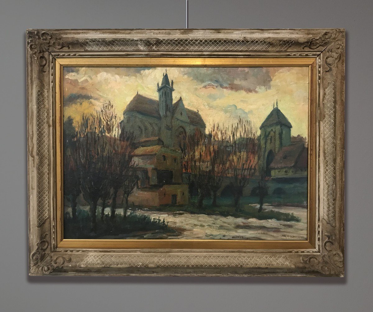 20th Century Artist, The Church Of Moret Sur Loing (near Fontainebleau)