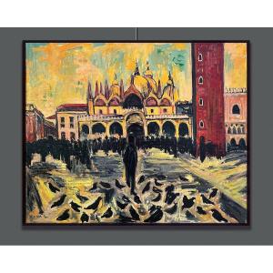 Isis Kischka (Paris, 1908 - Montmorency, France, 1973) Venezia, Piazza San Marco