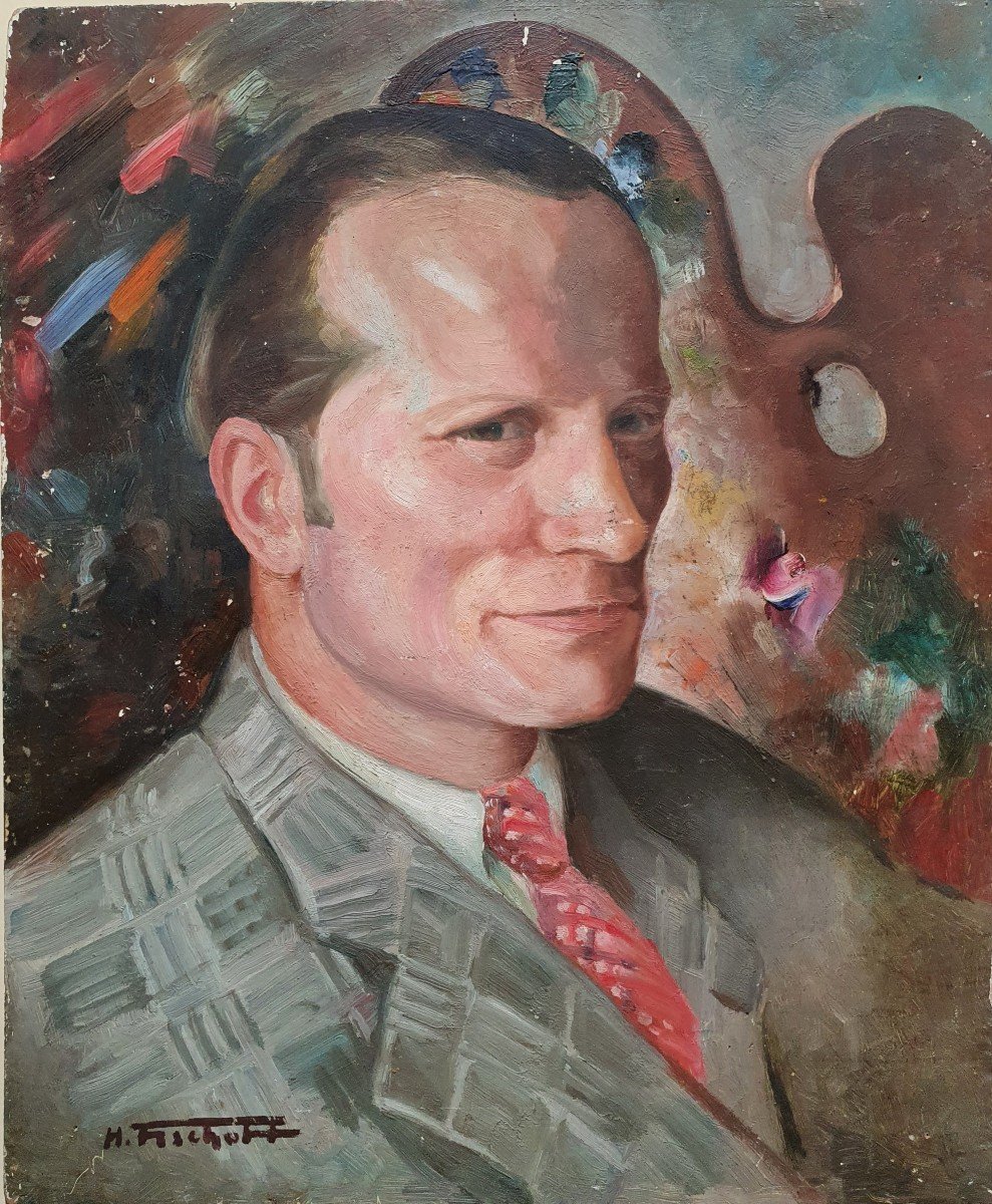 Autoportrait à La Palette, H. Fischoff , 1945
