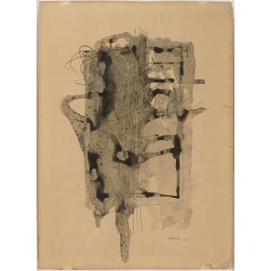 Piero Raspi (1926-2023) -technique Mixte Sur Papier 
