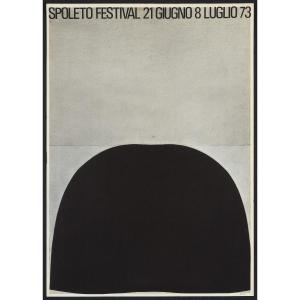 Poster Alberto Burri 1973 Spoleto Festival