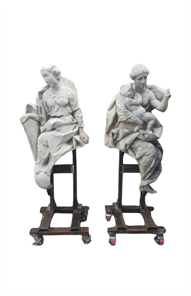 Large Marble Statues,italy, 17th Century