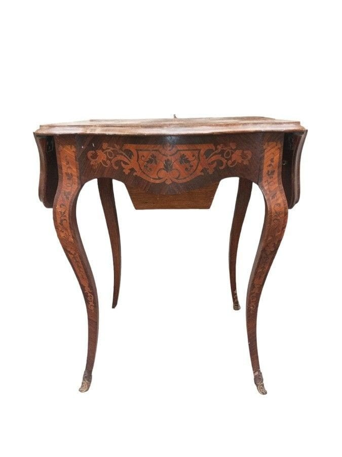 Living Room Table In Veneer Wood, Louis XV Style, 19th Sec-photo-3