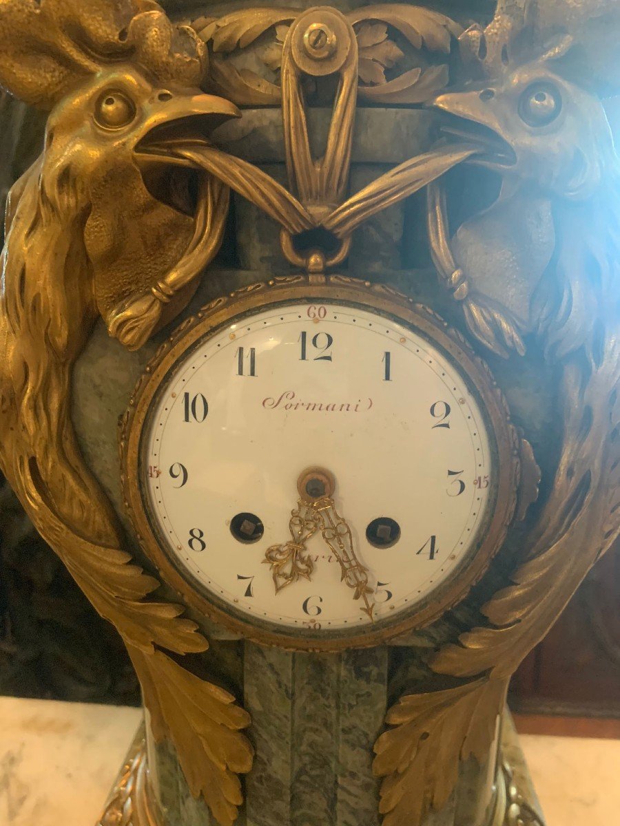 Sormani Clock, Gold Details And Bronze Chérubins -photo-1