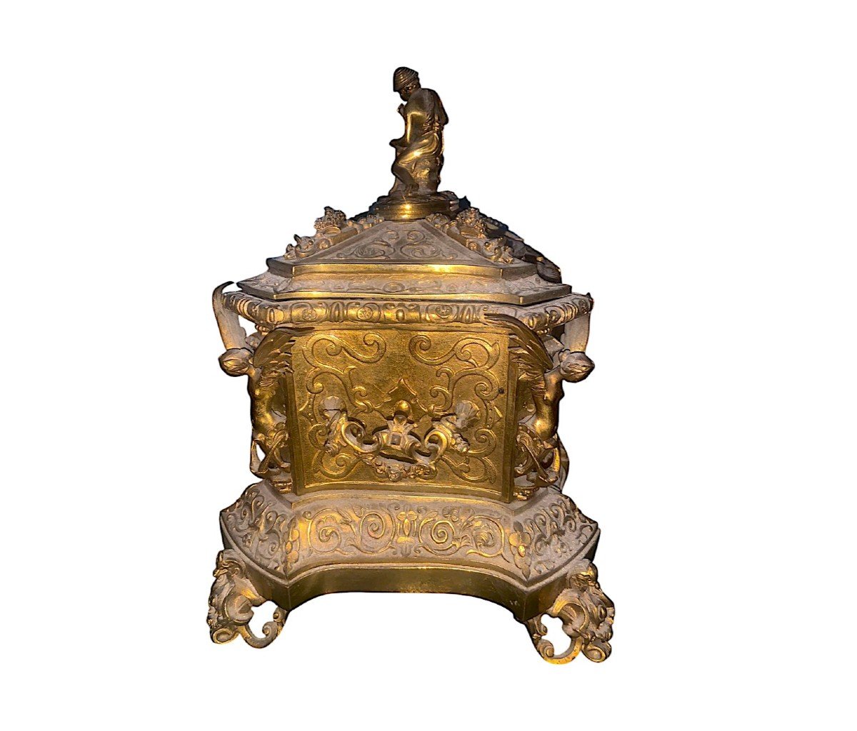 Gilded Bronze Box With Enamelled Sevres Plaques, Napoleon III-photo-1