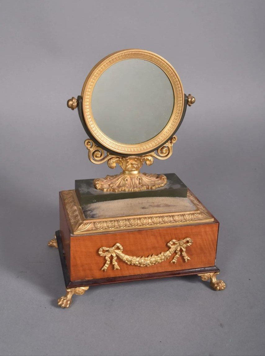 Mirror With Wood Base, Empire XIX Century