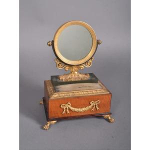 Mirror With Wood Base, Empire XIX Century